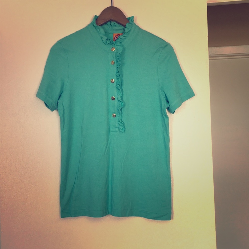 Tory Burch half button front top
